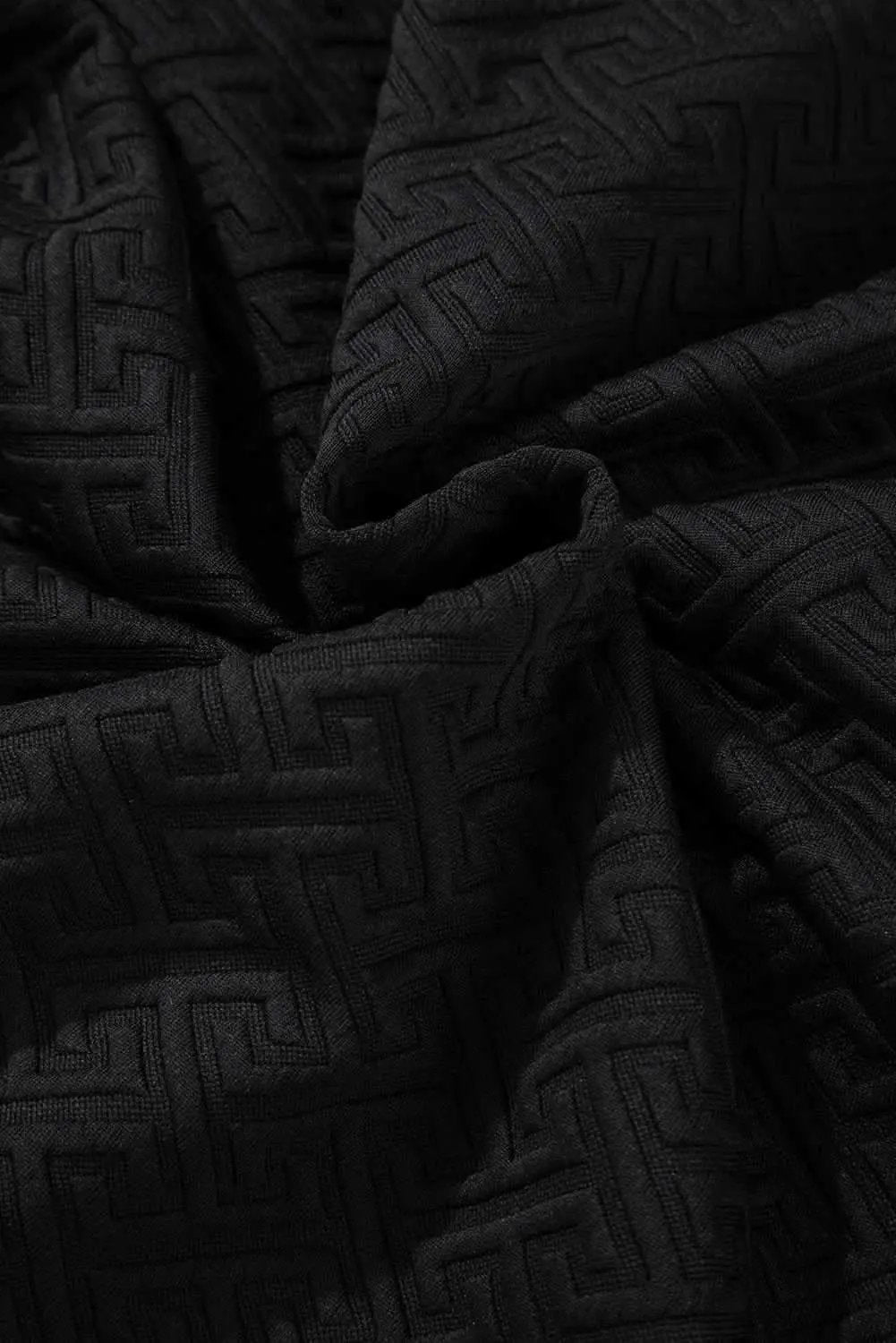 Textured black half-zip sweatshirt - Love Salve